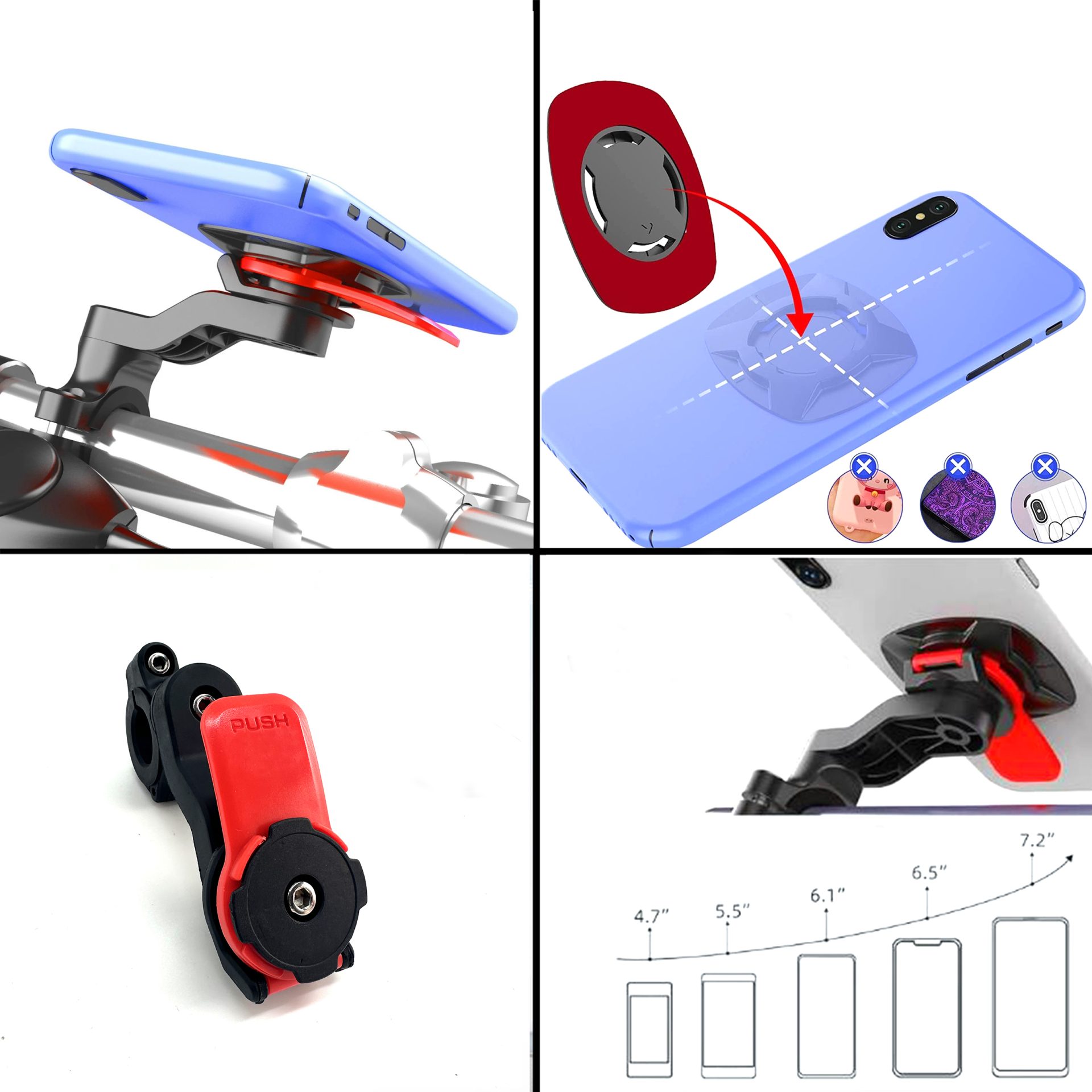 KNMASTER TT-700 TÜM MOTOSİKLETLERLE UYUMLU TELEFON TUTUCU